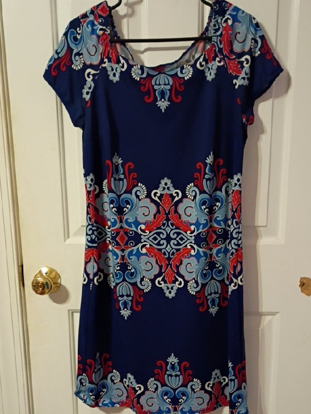 Sunny Leigh Blue Floral-Print Women's Dress